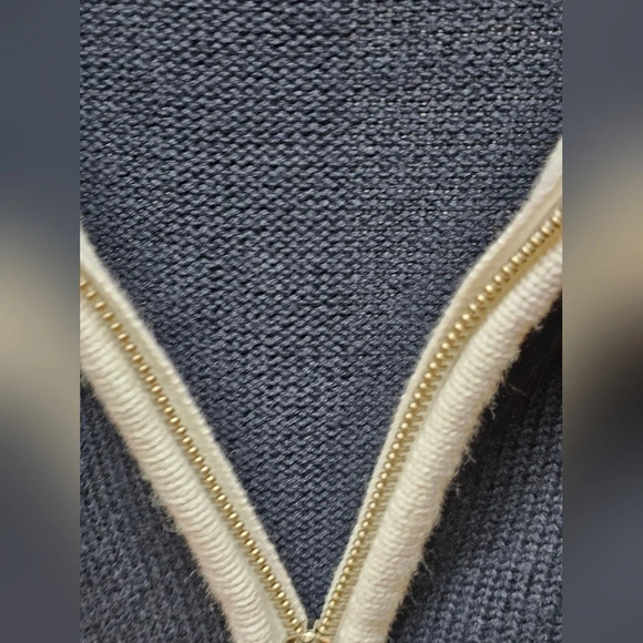 Christopher & Banks Zip Up Sweater with Stars 🌟  on Sleeves Sz Small - Picture 4 of 12